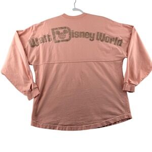 Disney Spirit Jersey Womens Medium Glitter Puff‎ Rose Gold Walt Disney World